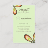 Limoner Daisy Eventplaner Groovy 70er Hippie Blume Visitenkarte (Rückseite)