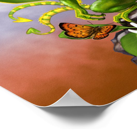 Limoner Drache 11x14 (4x6 und höher) Poster (Ecke)