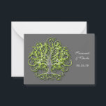 Limoner eleganter Rustikaler Hochzeitsbaum Hinweiskarte<br><div class="desc">Was raten Sie für eine lange und glückliche Ehe? Auf der einen Seite und der Name der Braut und des Grooms auf der anderen mit dem Hochzeitstag und dem eleganten Grünen Baum für die Waldhochzeit #Wirbler Baum #Business #Card #forest #Wedding #ForestWeddingv Sie wählen Hintergrundfarbe aus fast 200 Limonen und braunen...</div>