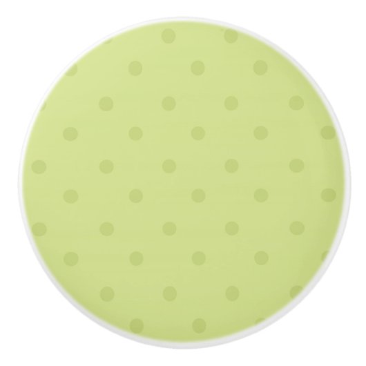 Limoner Frühling Grün Polka Dot Dresser Kabinenknö Keramikknauf (Vorderseite)