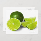 Limoner, geschnittener Keil auf weißem Hintergrund Postkarte (Vorne/Hinten)