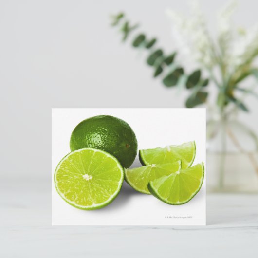 Limoner, geschnittener Keil auf weißem Hintergrund Postkarte (Stehend Vorderseite)