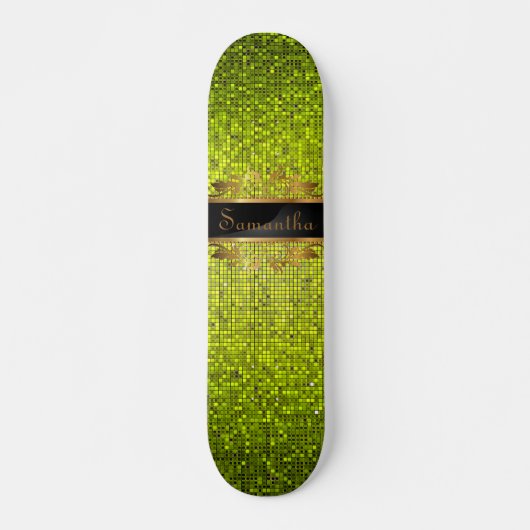 Limoner Glitzer Sequin Disco Alte Schule Skateboar Skateboard (Vorne)