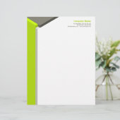 Limoner/grauer Briefkopf des Würfels 3D (Stehend Vorderseite)