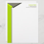 Limoner/grauer Briefkopf des Würfels 3D (Vorne/Hinten)