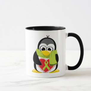 Limoner grüner Bandpenguin-Schal Tasse