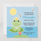 Limoner grüner Frosch-Prinz Birthday Invitations Einladung (Vorderseite)