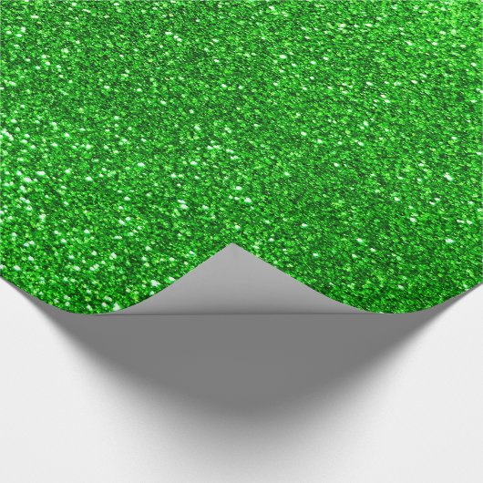 Limoner grüner Glitter Geschenkpapier (Ecke)