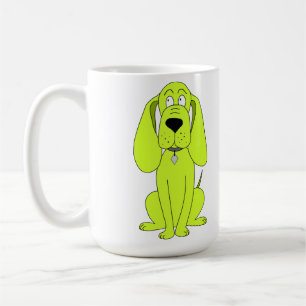 Limoner grüner Hund. Niedliche Jagdhund-Karikatur Kaffeetasse