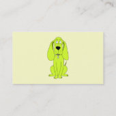 Limoner grüner Hund. Niedliche Jagdhund-Karikatur Visitenkarte (Rückseite)