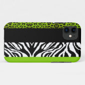 Limoner grüner Leopard-und Case-Mate iPhone Hülle (Rückseite (Horizontal))