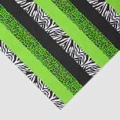 Limoner grüner Leopard-und Zebra-Tierdruck Seidenpapier (Ausschnitt)