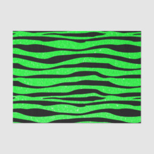 Limoner grüner Neonzebra-Tierdruck Seidenpapier