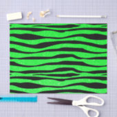 Limoner grüner Neonzebra-Tierdruck Seidenpapier (Handwerk)