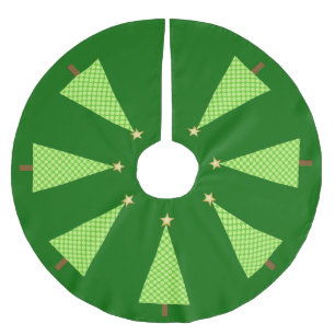 Limoner grüner Polkapunkt moderner Weihnachtsbaum Polyester Weihnachtsbaumdecke