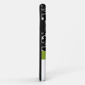 Limoner grüner schwarzer Damast iPhone 5 Kasten Case-Mate iPhone Hülle (Hinten/Rechts)