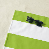 Limoner grüner Streifen-personalisiertes Strandtuch (Beispiel)