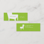 Limoner grüner Stuhl-dünne Geschäfts-Karte Mini Visitenkarte (Vorne/Hinten)