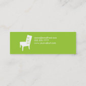 Limoner grüner Stuhl-dünne Geschäfts-Karte Mini Visitenkarte (Rückseite)