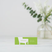 Limoner grüner Stuhl-dünne Geschäfts-Karte Mini Visitenkarte (Stehend Vorderseite)