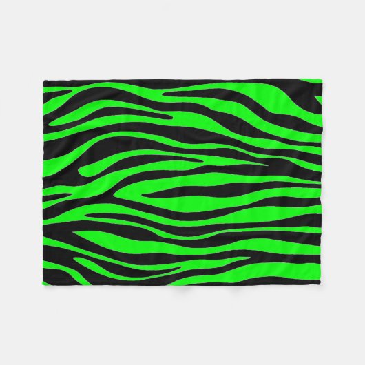Limoner grüner Zebra Fleecedecke (Vorderseite (Horizontal))