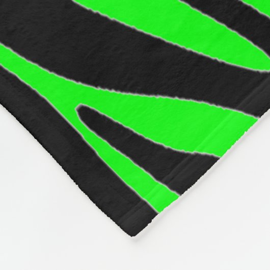 Limoner grüner Zebra Fleecedecke (Ecke)