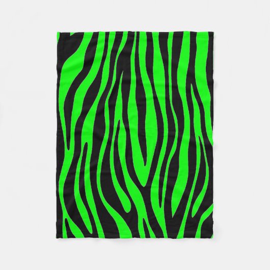 Limoner grüner Zebra Fleecedecke (Vorderseite)