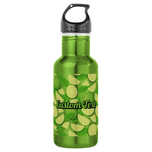 Limoner Hintergrund Edelstahlflasche (Vorderseite)