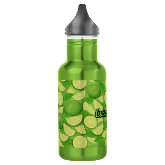 Limoner Hintergrund Edelstahlflasche (Links)