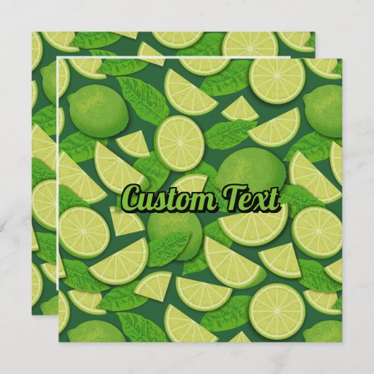 Limoner Hintergrund Einladung (Vorne/Hinten)