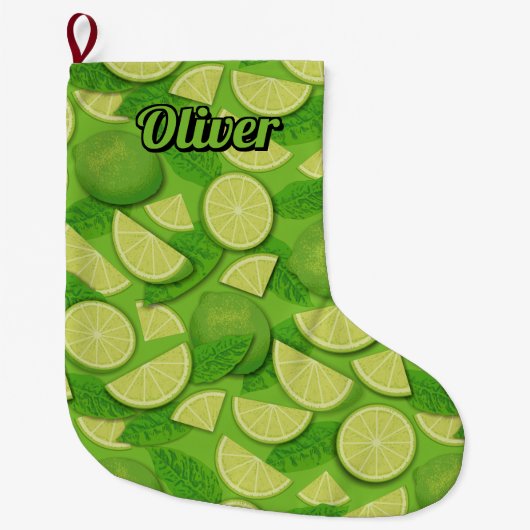 Limoner Hintergrund Großer Weihnachtsstrumpf (Vorderseite)