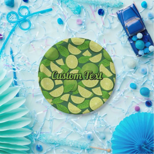 Limoner Hintergrund Pappteller (Party)