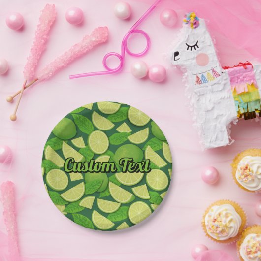 Limoner Hintergrund Pappteller (Party)