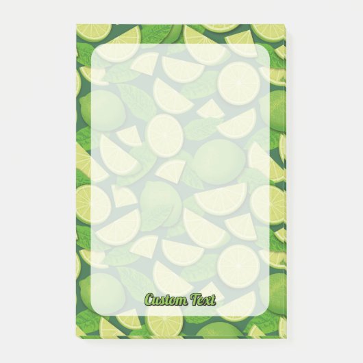 Limoner Hintergrund Post-it Klebezettel (Vorderseite)