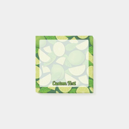 Limoner Hintergrund Post-it Klebezettel (Vorderseite)