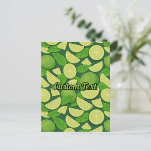 Limoner Hintergrund Postkarte (Stehend Vorderseite)