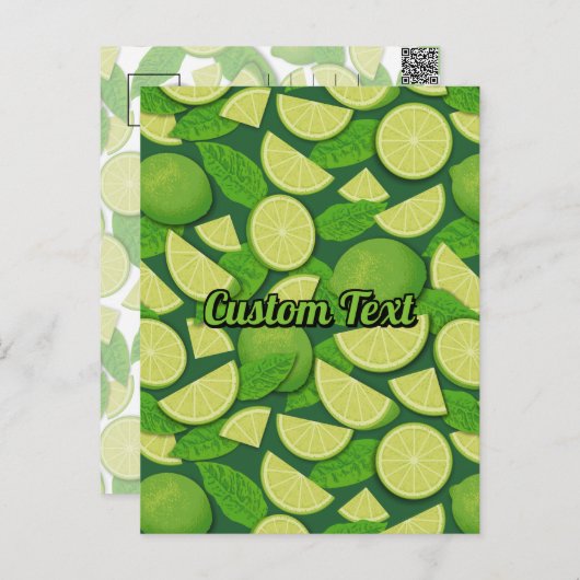 Limoner Hintergrund Postkarte (Vorne/Hinten)