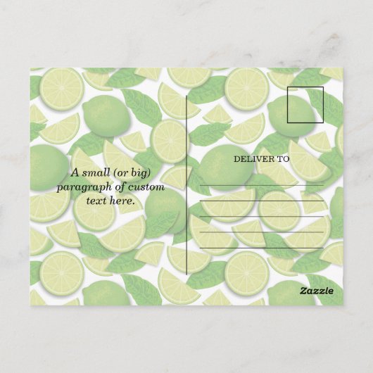 Limoner Hintergrund Postkarte (Rückseite)