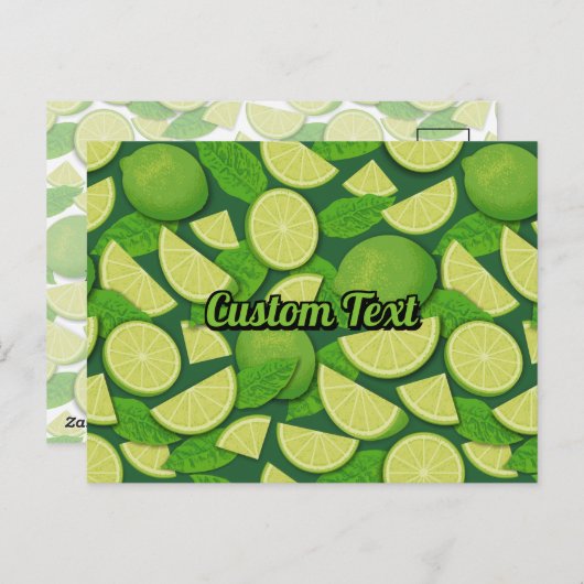 Limoner Hintergrund Postkarte (Vorne/Hinten)