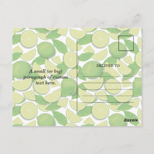 Limoner Hintergrund Postkarte (Rückseite)