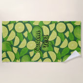 Limoner Hintergrund Strandtuch (Vorderseite)