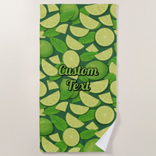 Limoner Hintergrund Strandtuch (Vorderseite)