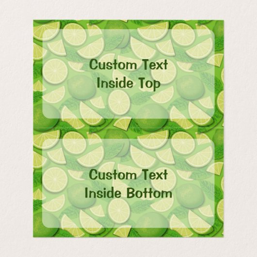 Limoner Hintergrund Visitenkarten (Innenseite Aufgefaltet)