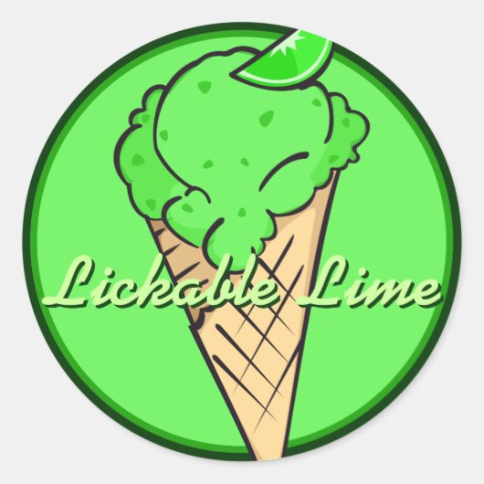 Limoner Icecream-Aufkleber Runder Aufkleber (Vorderseite)