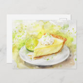 Limoner Kuchen-Slice Postkarte (Vorne/Hinten)