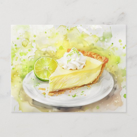 Limoner Kuchen-Slice Postkarte (Vorderseite)