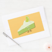 Limoner Kuchenschnitt Rechteckiger Aufkleber (Umschlag)