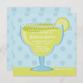 Limoner Margarita-Geburtstag Einladung (Vorne/Hinten)