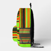 Limoner, orangefarbener und gestreifter Rucksack m (Rechts)