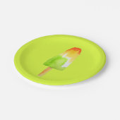 Limoner Orangenpopsikel Sommereisblock Pop Kunst Pappteller (Schrägansicht)